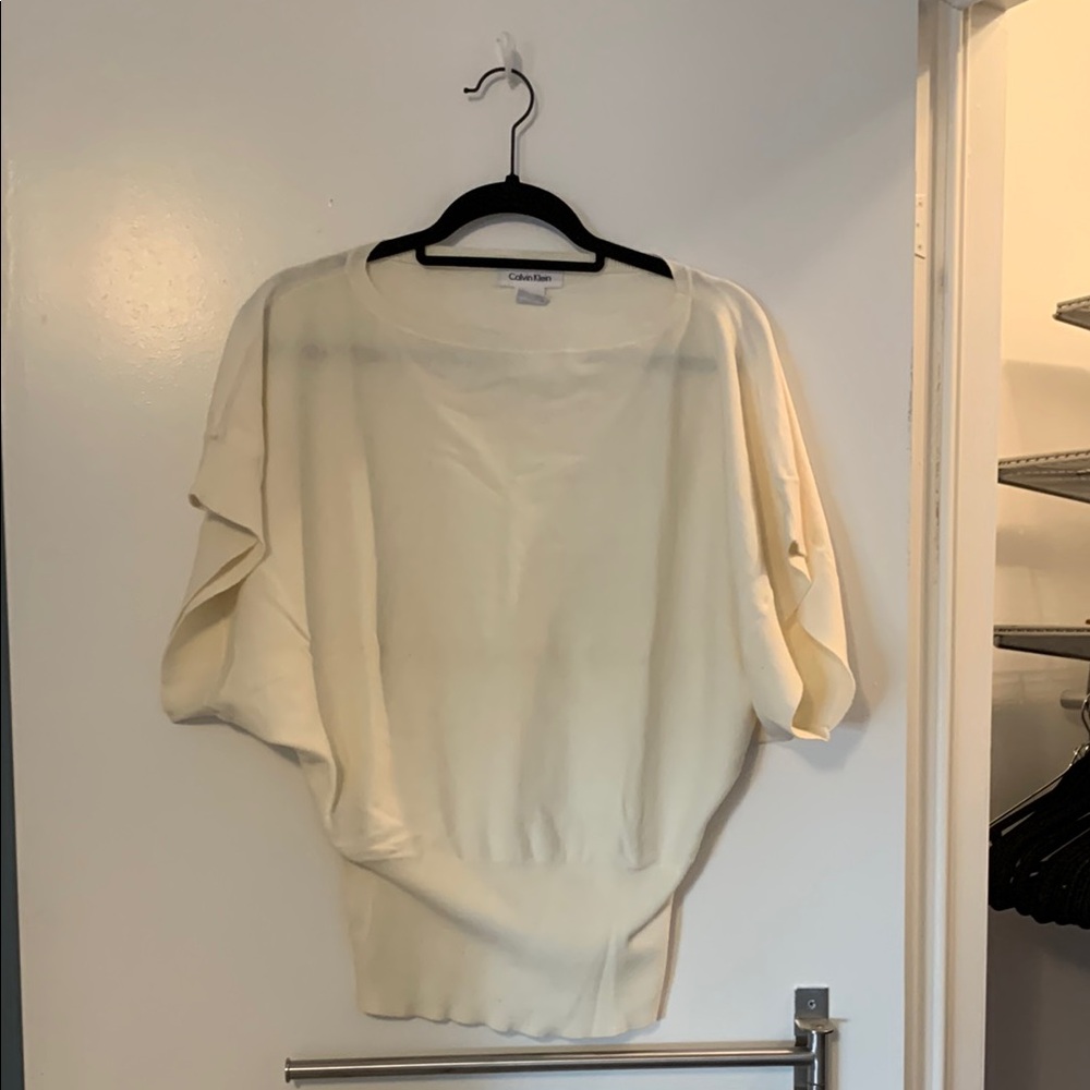 Calvin Klein Cream Batwing Sweater